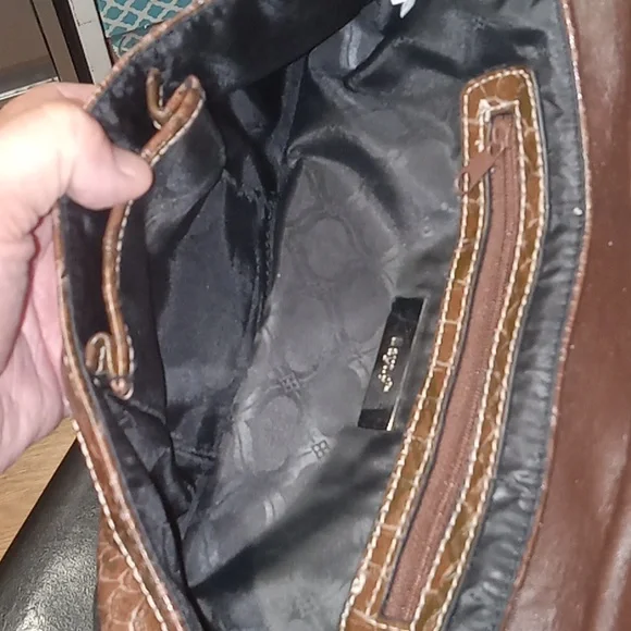 Apt. 9, brown snakeskin pattern, clutch - Picture 8 of 8